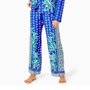 EUC Lilly Pulitzer Large Blue Grotto Pajama Pants L
